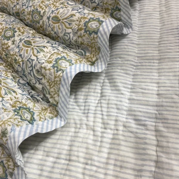 Black Hand Block Comforter Quilt