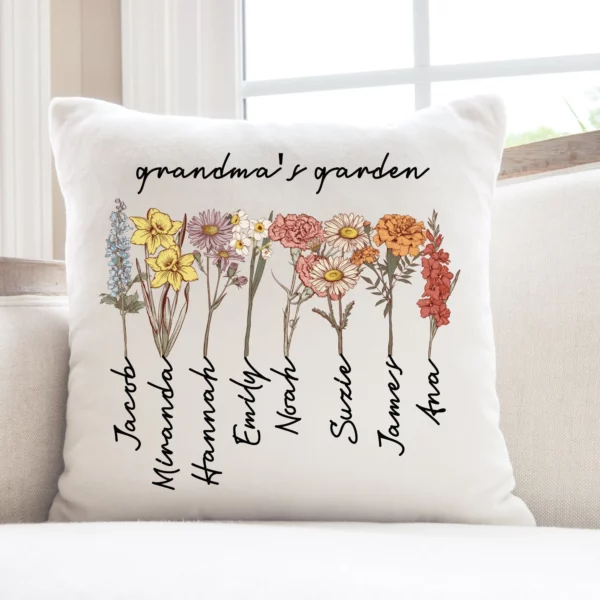 Custom Grandma's Garden Pillow