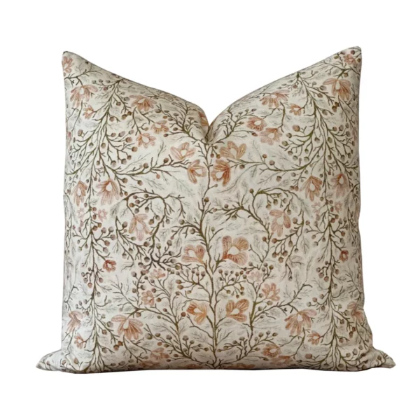 Floral Linen Botanical Pillow