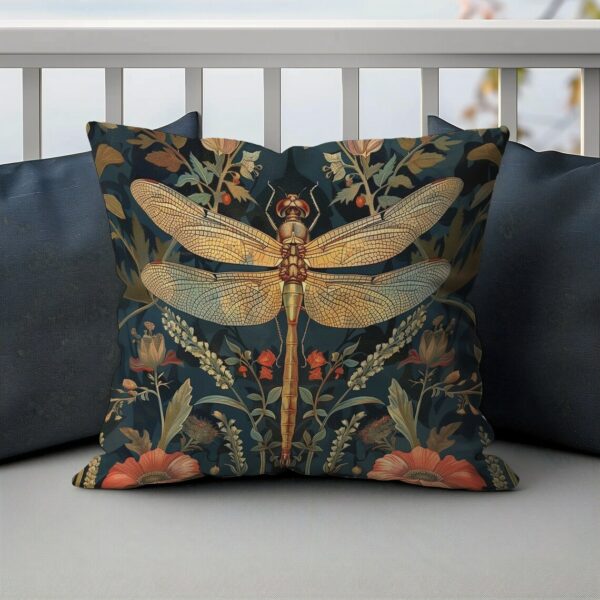 William Morris Dragonfly Art Pillow