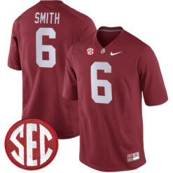 DeVonta Smith Alabama Crimson Tide Football Crimson Alumni Stitched Jersey w/ SEC Patch