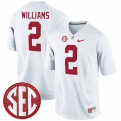 Ryan Williams Alabama Crimson Tide Football White Alumni Stitched Jersey w/ SEC Patch